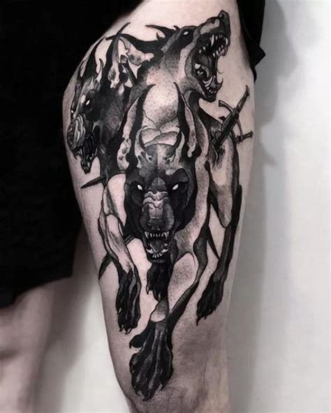 cerbero tatto|full body cerberus tattoo.